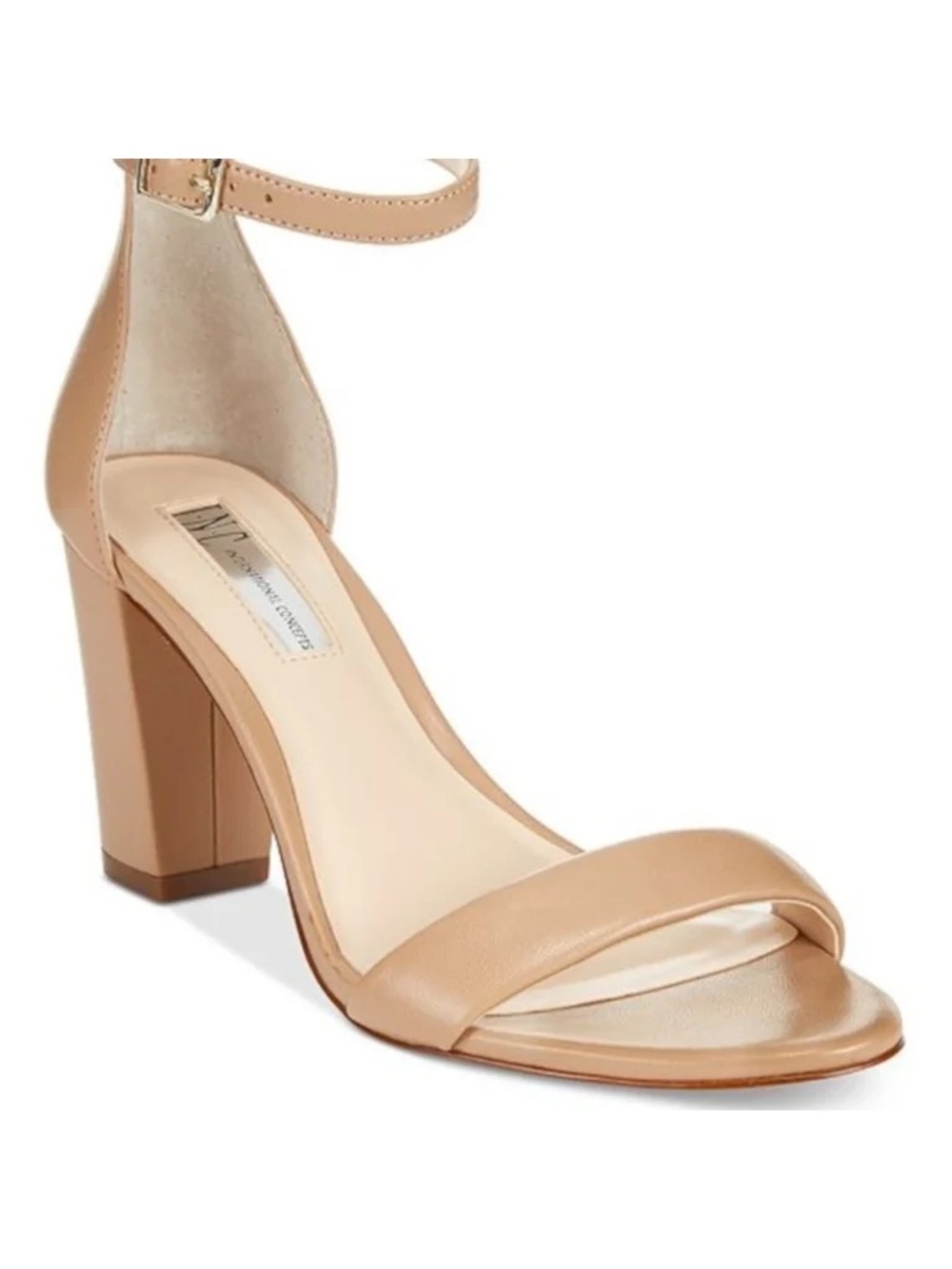 INC International Concepts Nude Ankle-Strap Heels